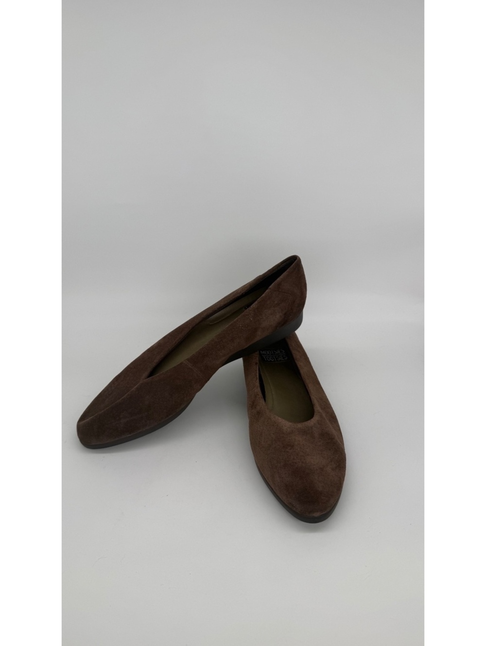Mootsies Tootsies Women’s Brown Suede Leather Comfort Flats Shoes Size 11W